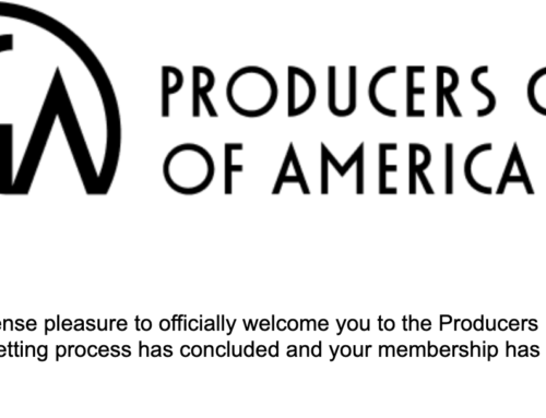 THE PRODUCERS GUILD OF AMERICA WELCOMES GERALD TO ITS MEMBERSHIP!